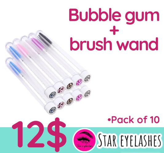 Bubble gum + brush wand